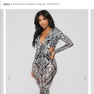 Show Stunna Sequin Jumpsuit from Fashionova
